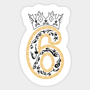 six The best number Sticker